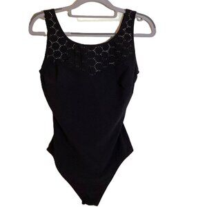 Amoena Trinidad Women's Black With Lace One Piece Swimsuit Swimwear